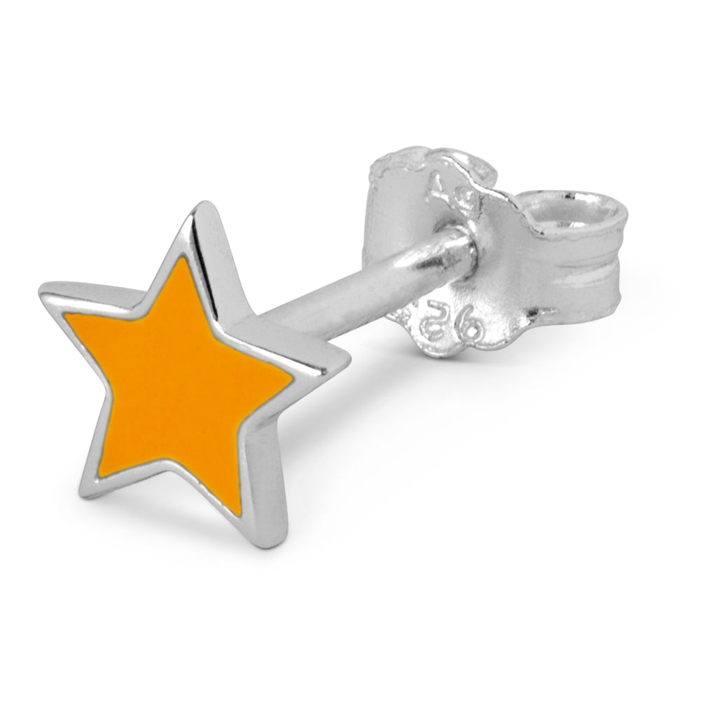 LULU Copenhagen Color Star earring 1 pcs silver Ear stud, 1 pcs Marigold