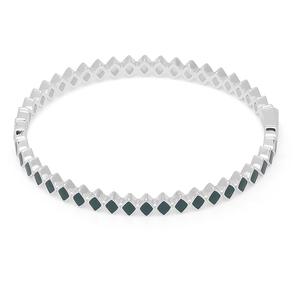 LULU Copenhagen Confetti Bangle - Plaqué argent Bracelets North Sea Green