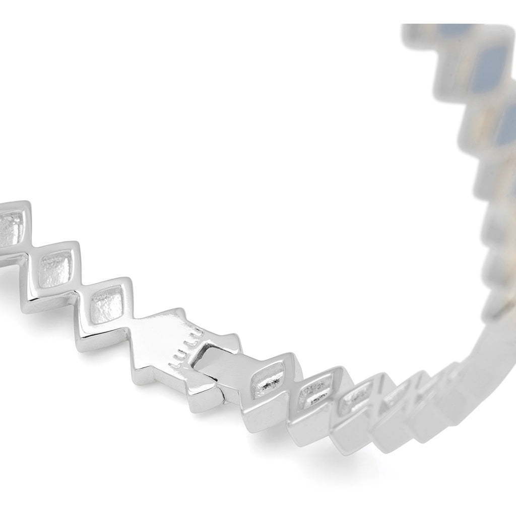 LULU Copenhagen Confetti Bangle - Plaqué argent Bracelets Skyride Blue