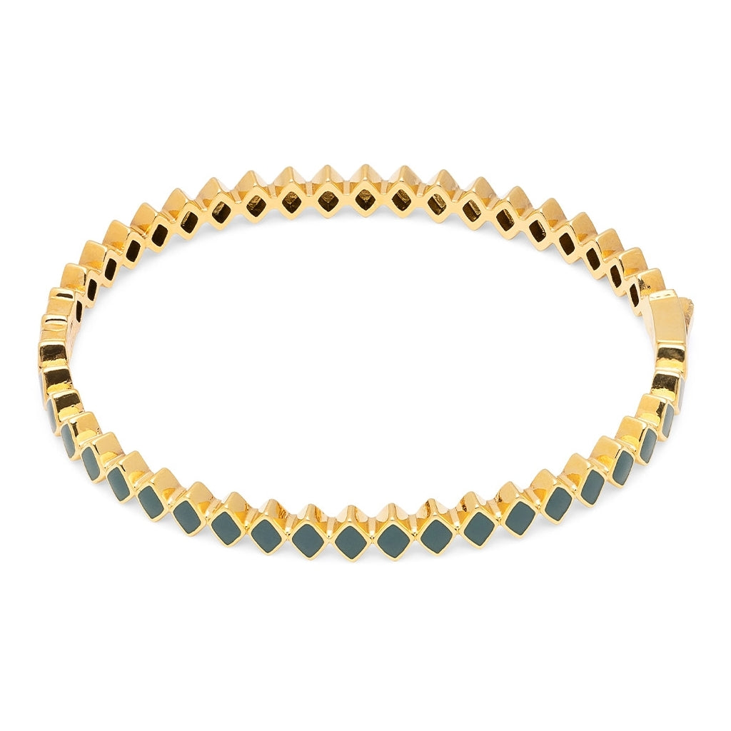 LULU Copenhagen Confetti Bangle - Plaque or Bracelets North Sea Green