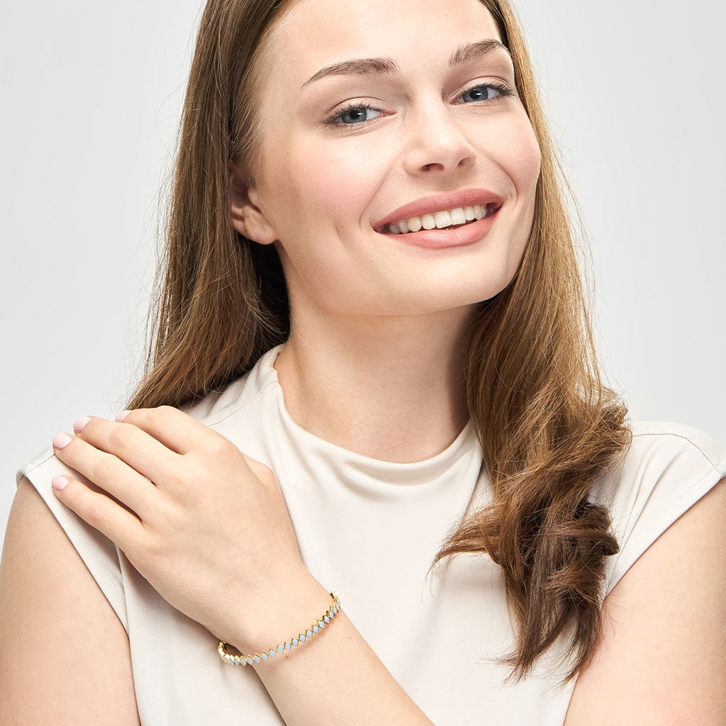 LULU Copenhagen Confetti Bangle - Plaque or Bracelets Skyride Blue