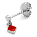 Confetti Dangling boucle d'oreille 1 pièce plaqué argent - Passion Red