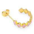 Confetti Hoops Paire plaqué or - Light pink