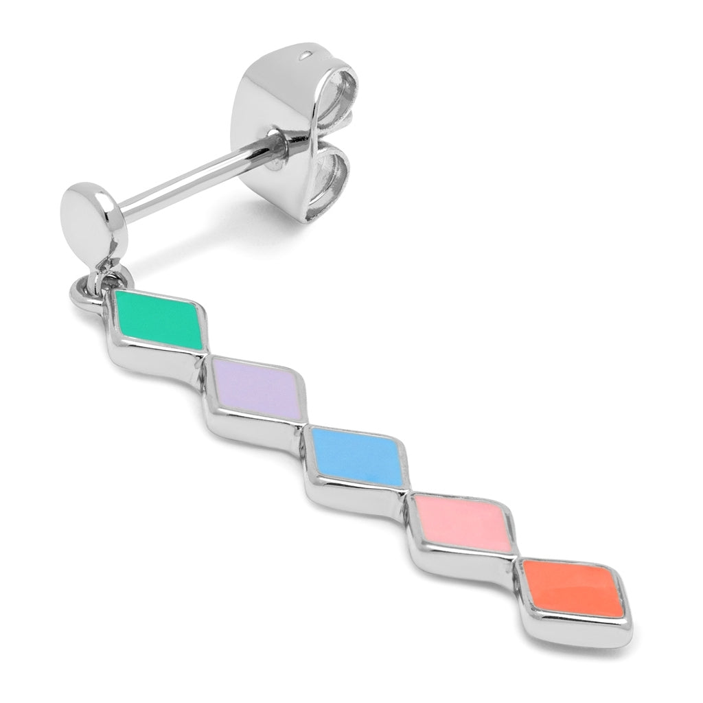 LULU Copenhagen Confetti Long boucle d'oreille 1 pièce plaqué argent Ear stud, 1 pcs MULTI