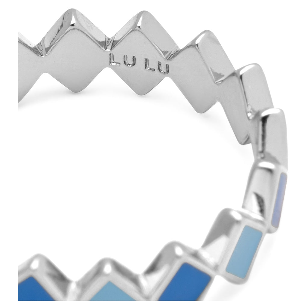 LULU Copenhagen Confetti Ring argent Rings Blue