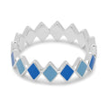 Confetti Ring argent - Blue