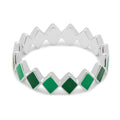 Confetti Ring argent - Green