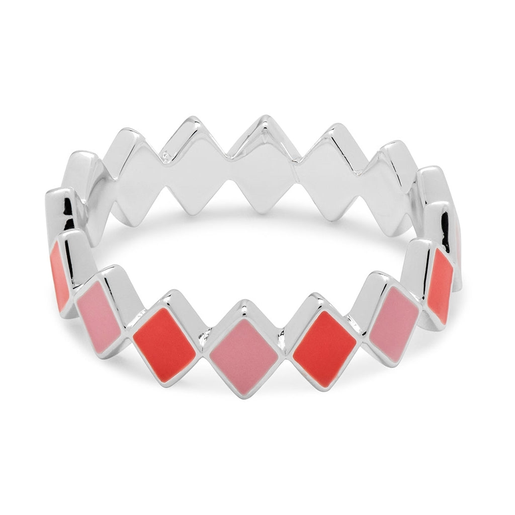 LULU Copenhagen Confetti Ring argent Rings Pink