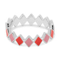 Confetti Ring argent - Pink