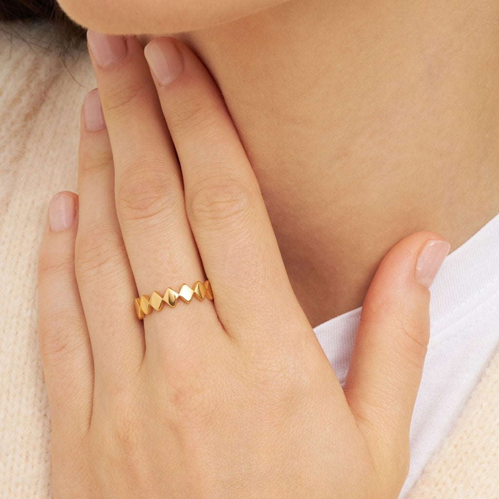 LULU Copenhagen Confetti Ring en argent plaqué or Rings Gold Plated