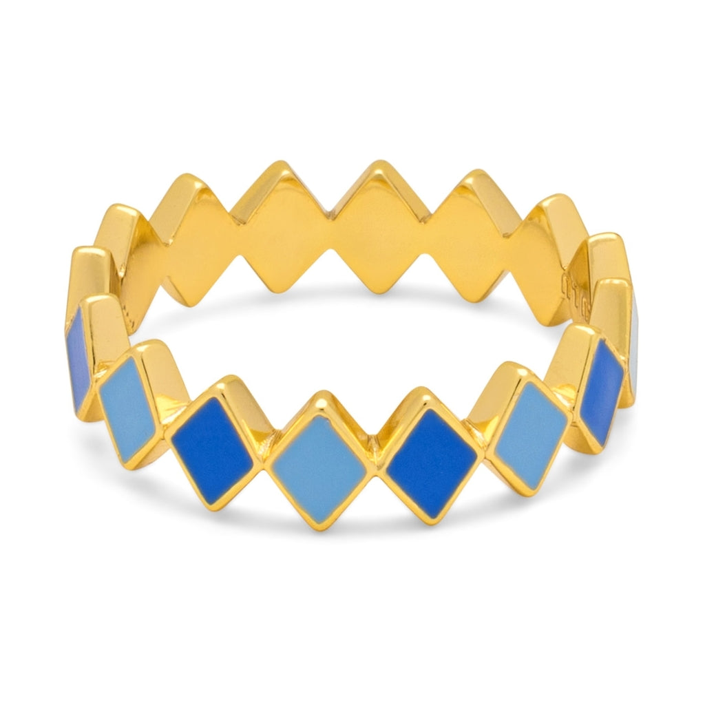 LULU Copenhagen Confetti Ring plaqué or Rings Blue