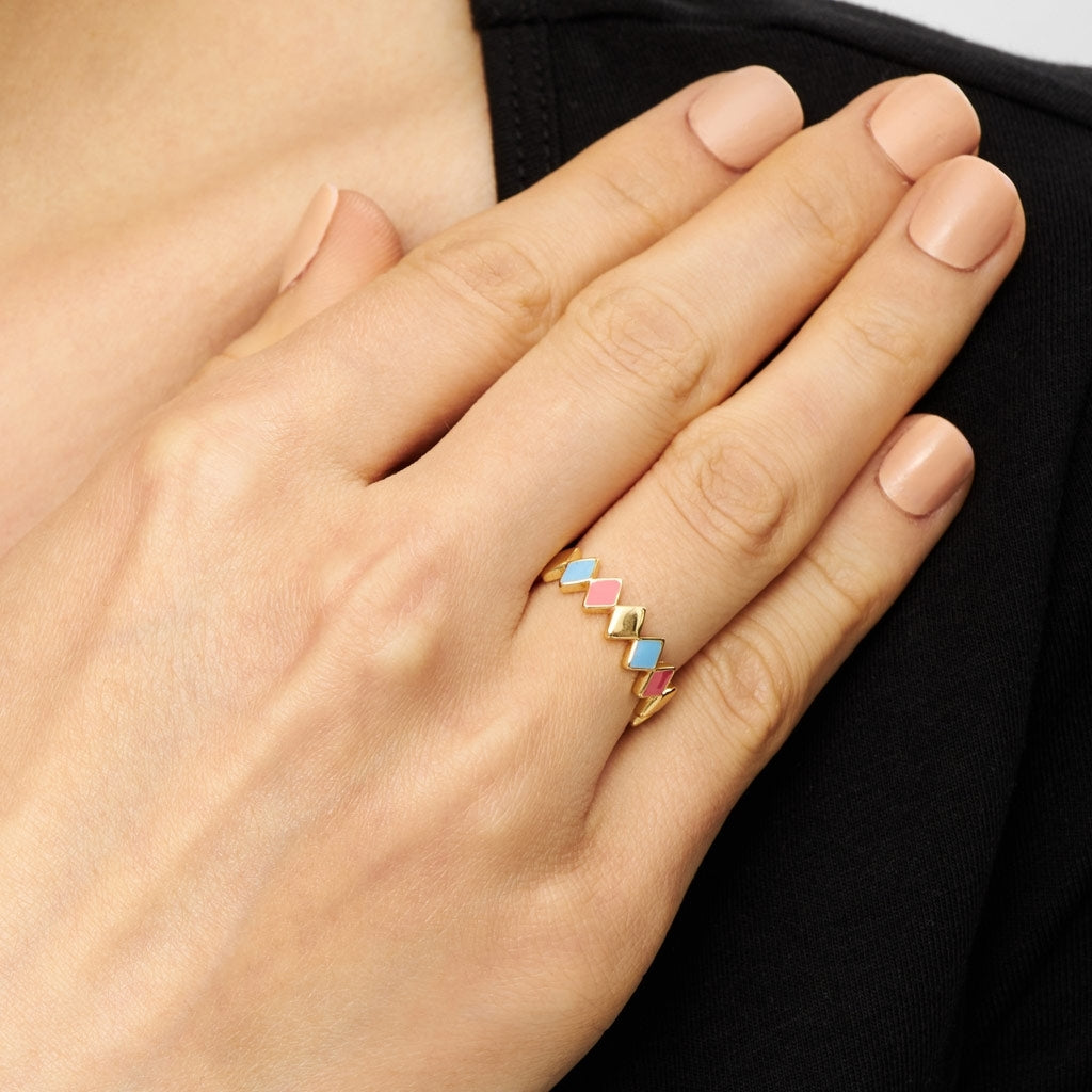 LULU Copenhagen Confetti Ring plaqué or Rings Gloaming
