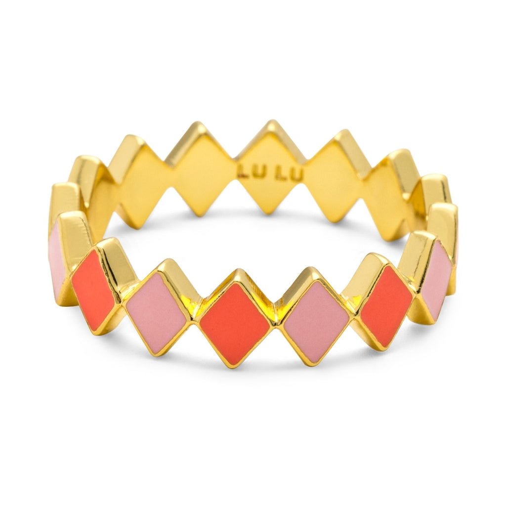 LULU Copenhagen Confetti Ring plaqué or Rings Pink
