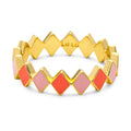 Confetti Ring plaqué or - Pink
