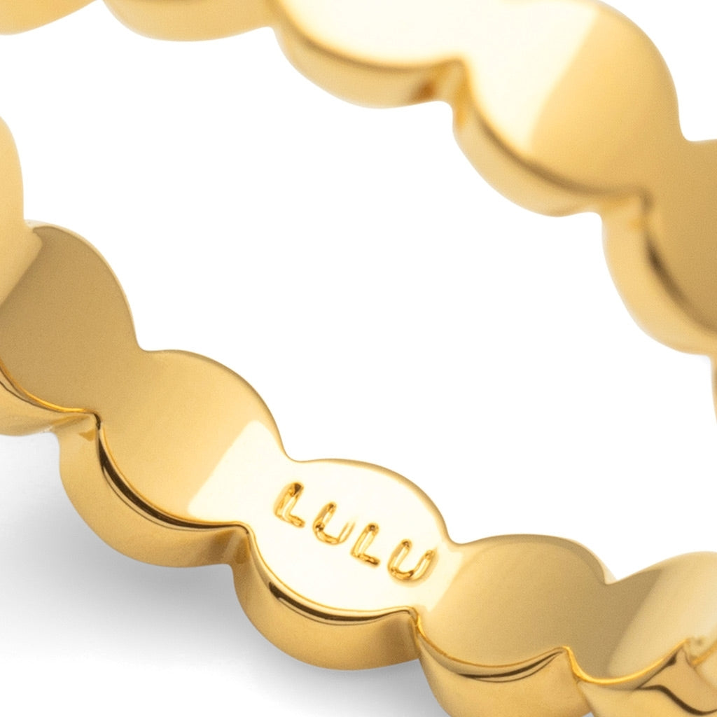 LULU Copenhagen Connected Circles Anneau Rings Gold Plated