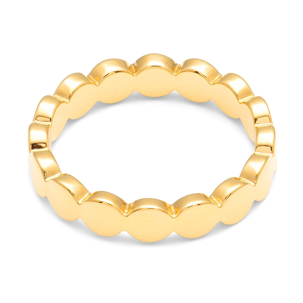 LULU Copenhagen Connected Circles Anneau Rings Gold Plated