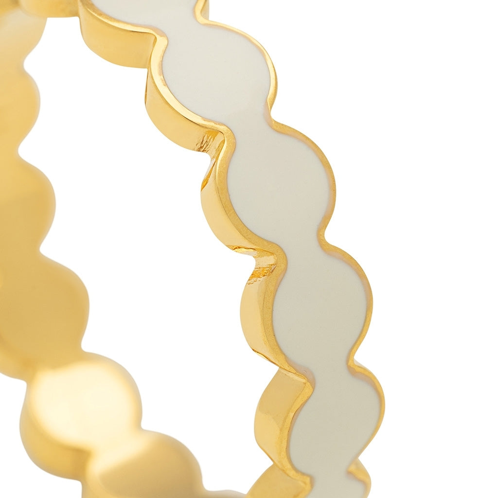 LULU Copenhagen Connected Circles bague Rings Coconut Milk