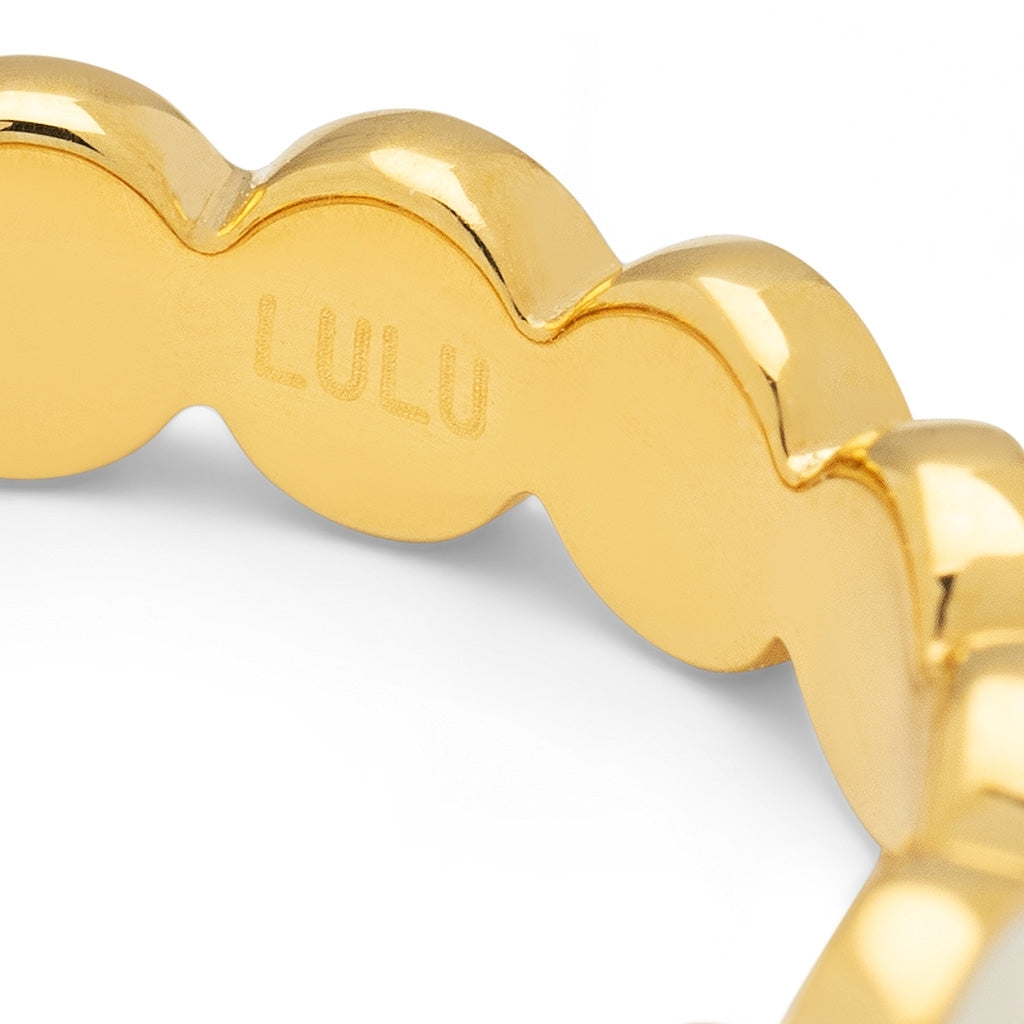 LULU Copenhagen Connected Circles bague Rings Coconut Milk
