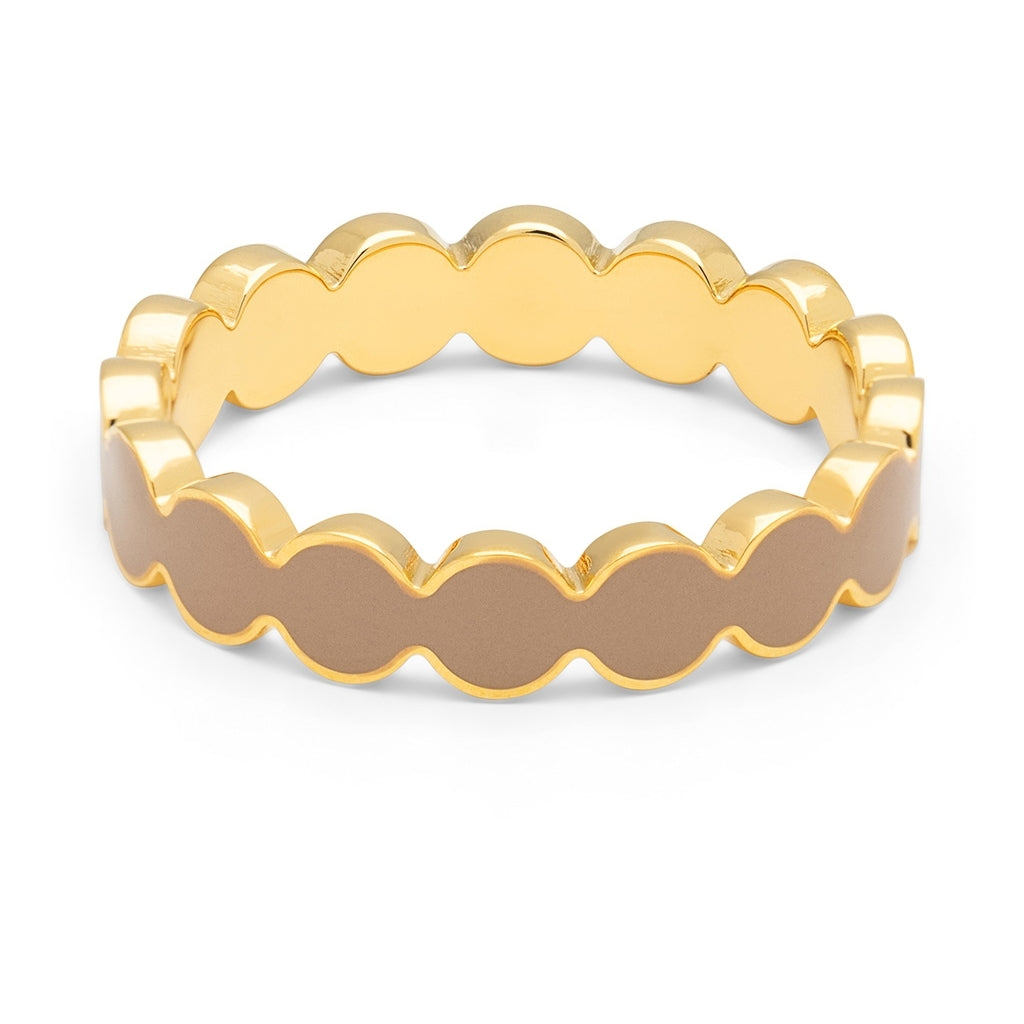 LULU Copenhagen Connected Circles bague Rings Mocha Mousse
