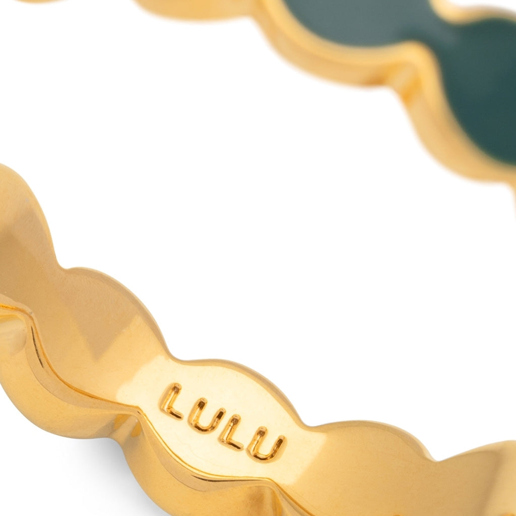 LULU Copenhagen Connected Circles bague Rings North Sea Green