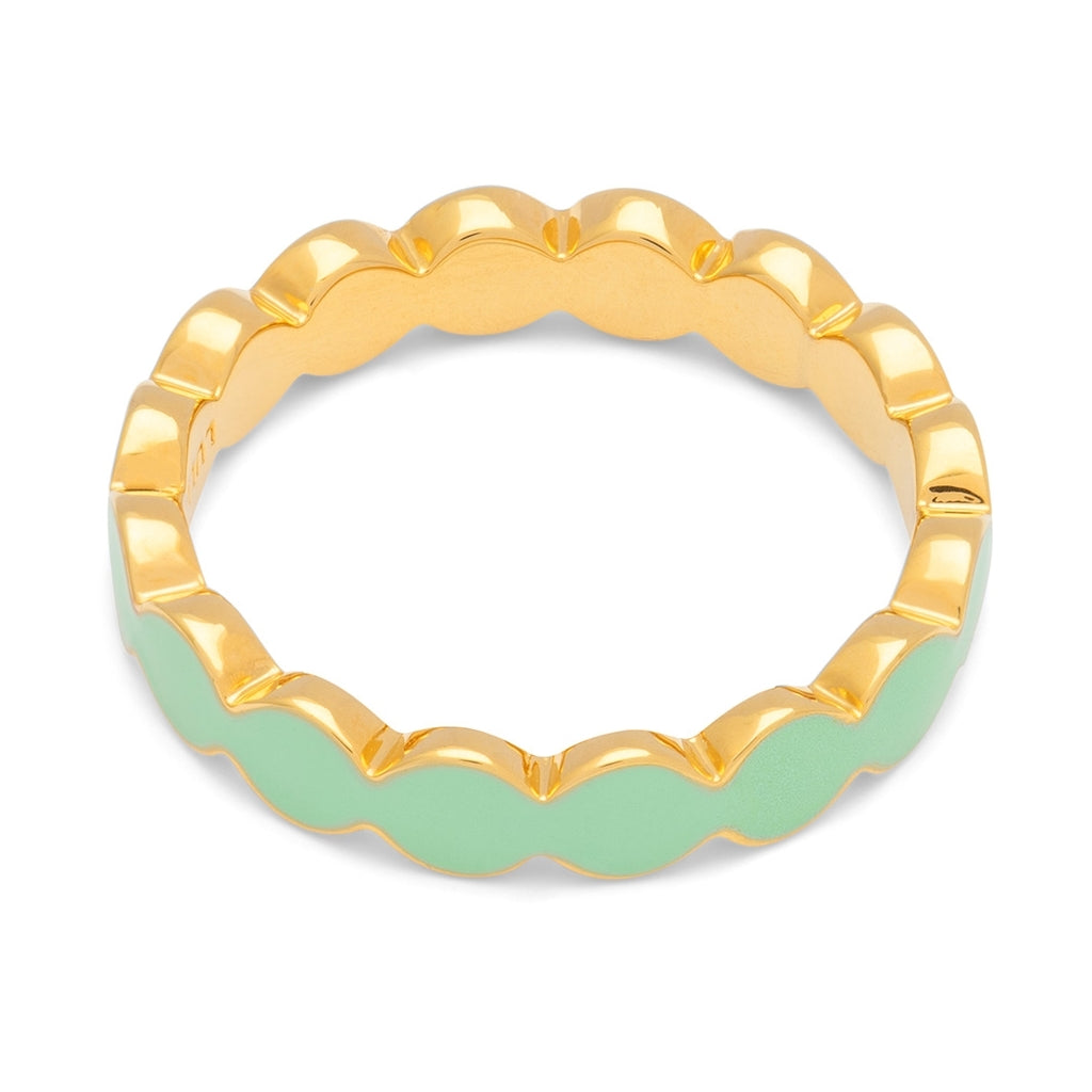 LULU Copenhagen Connected Circles bague Rings Seasalt Green