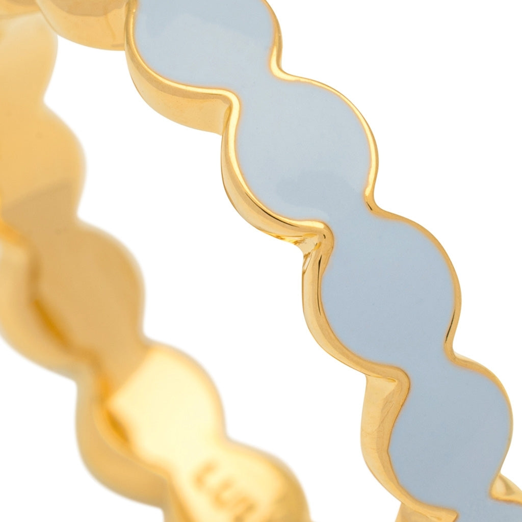 LULU Copenhagen Connected Circles bague Rings Skyride Blue