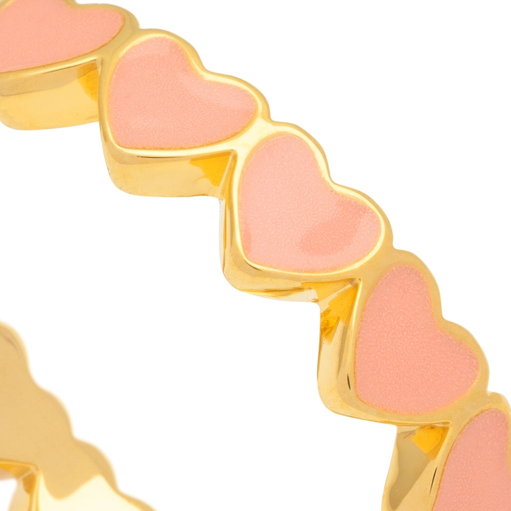 LULU Copenhagen Connected Hearts Anneau Rings Burnt Coral