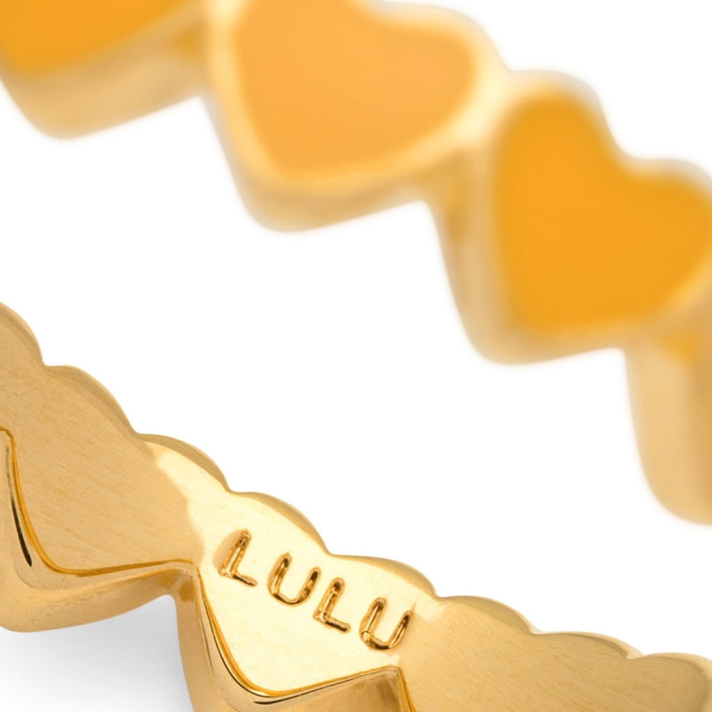 LULU Copenhagen Connected Hearts Anneau Rings Sunflower