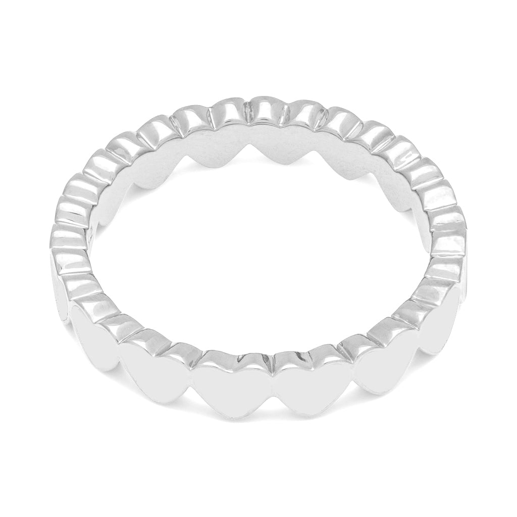 LULU Copenhagen Connected Hearts Anneau Rings Silver