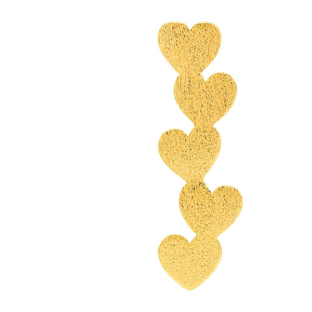 LULU Copenhagen Connected Hearts boucle d'oreille 1 pièce Ear stud, 1 pcs Gold Plated
