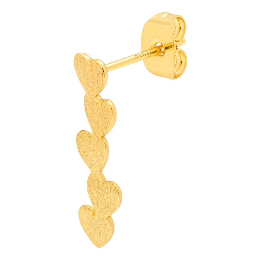 LULU Copenhagen Connected Hearts boucle d'oreille 1 pièce Ear stud, 1 pcs Gold Plated