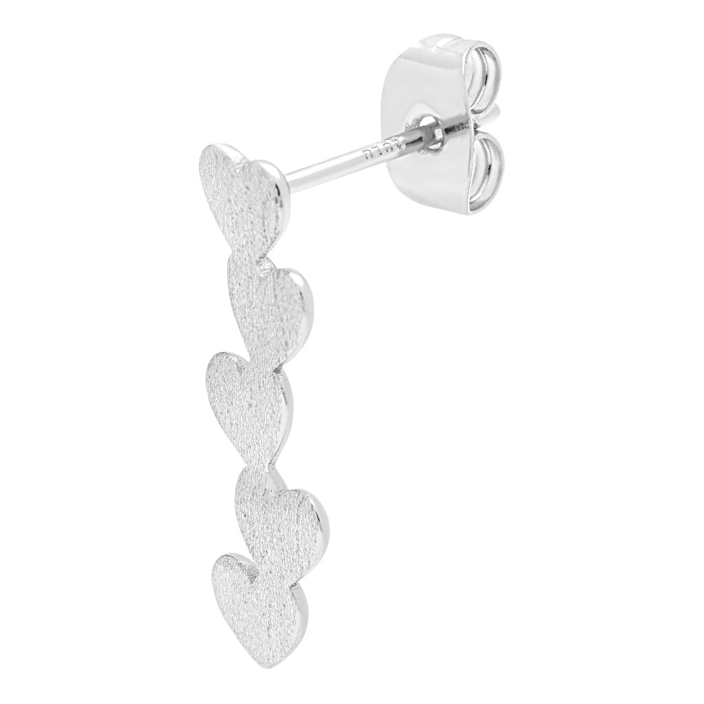 LULU Copenhagen Connected Hearts boucle d'oreille 1 pièce Ear stud, 1 pcs Silver Plated