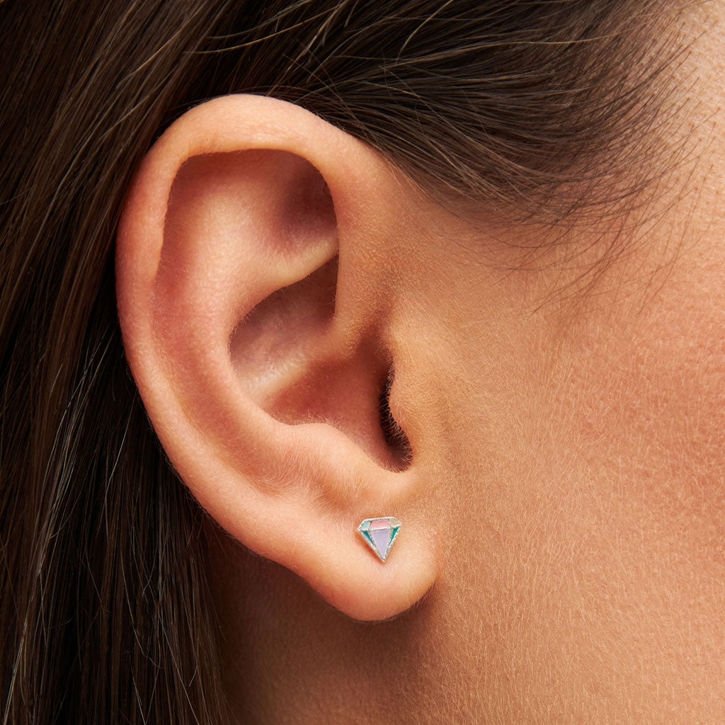 LULU Copenhagen Diamond Cut Small boucle d'oreille 1 pièce Ear stud, 1 pcs MULTI