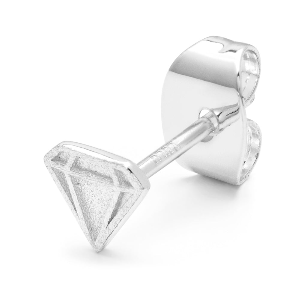 LULU Copenhagen Diamond Cut Small boucle d'oreille 1 pièce Ear stud, 1 pcs Silver Plated