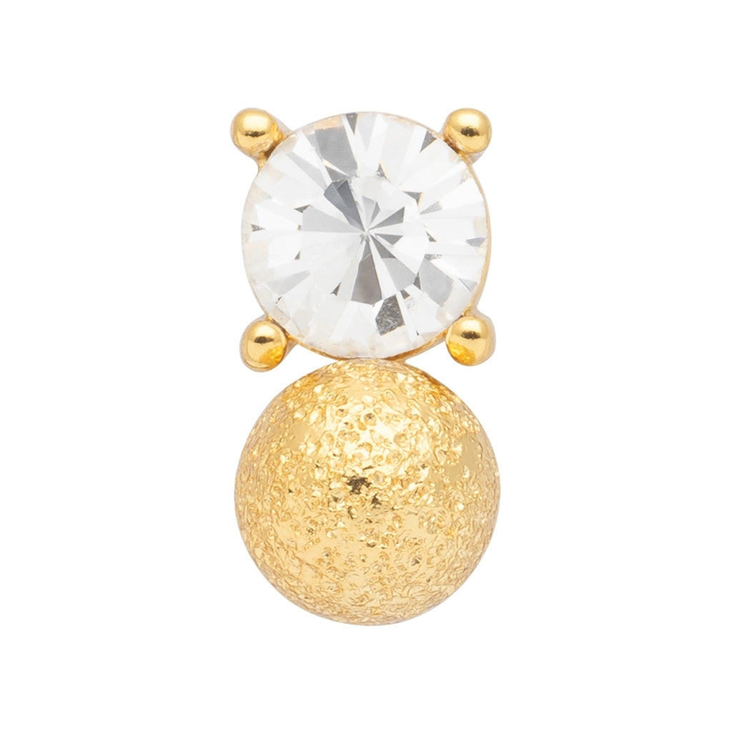 LULU Copenhagen Diamond Eye 1pièce Ear stud, 1 pcs Gold Plated/Crystal