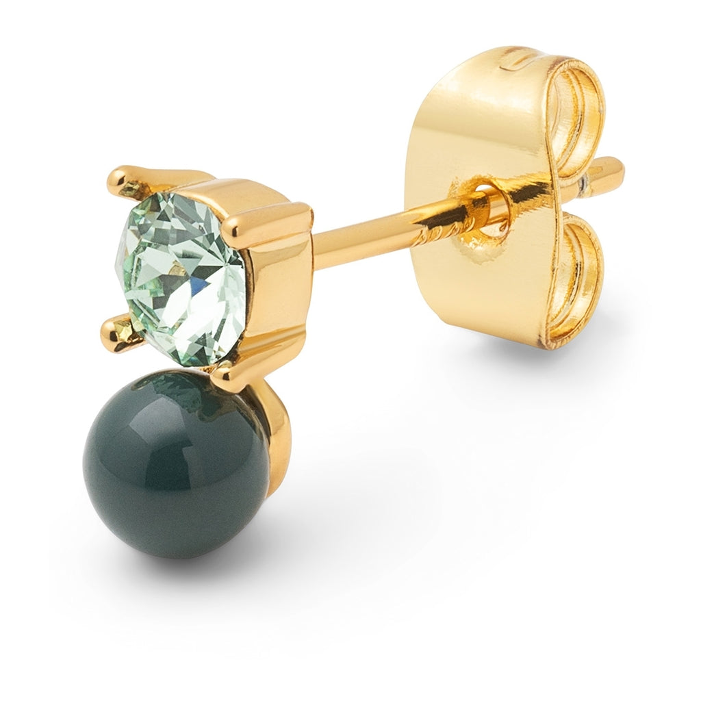 LULU Copenhagen Diamond Eye 1pièce Ear stud, 1 pcs North sea green/Chrysolite