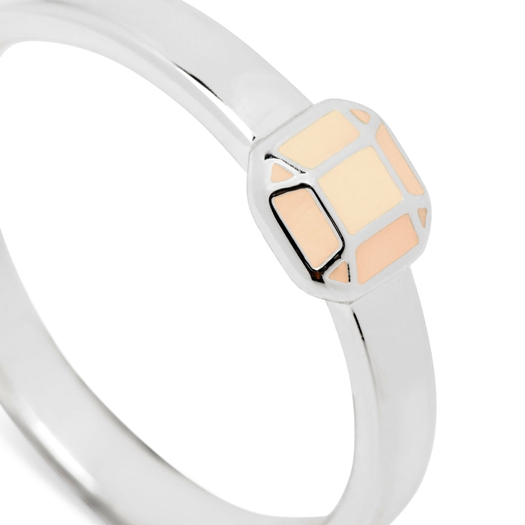 LULU Copenhagen Diamond Ring Large argent Rings Buttercream