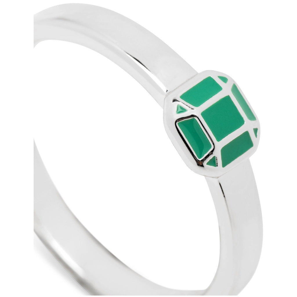 LULU Copenhagen Diamond Ring Large argent Rings Light Green