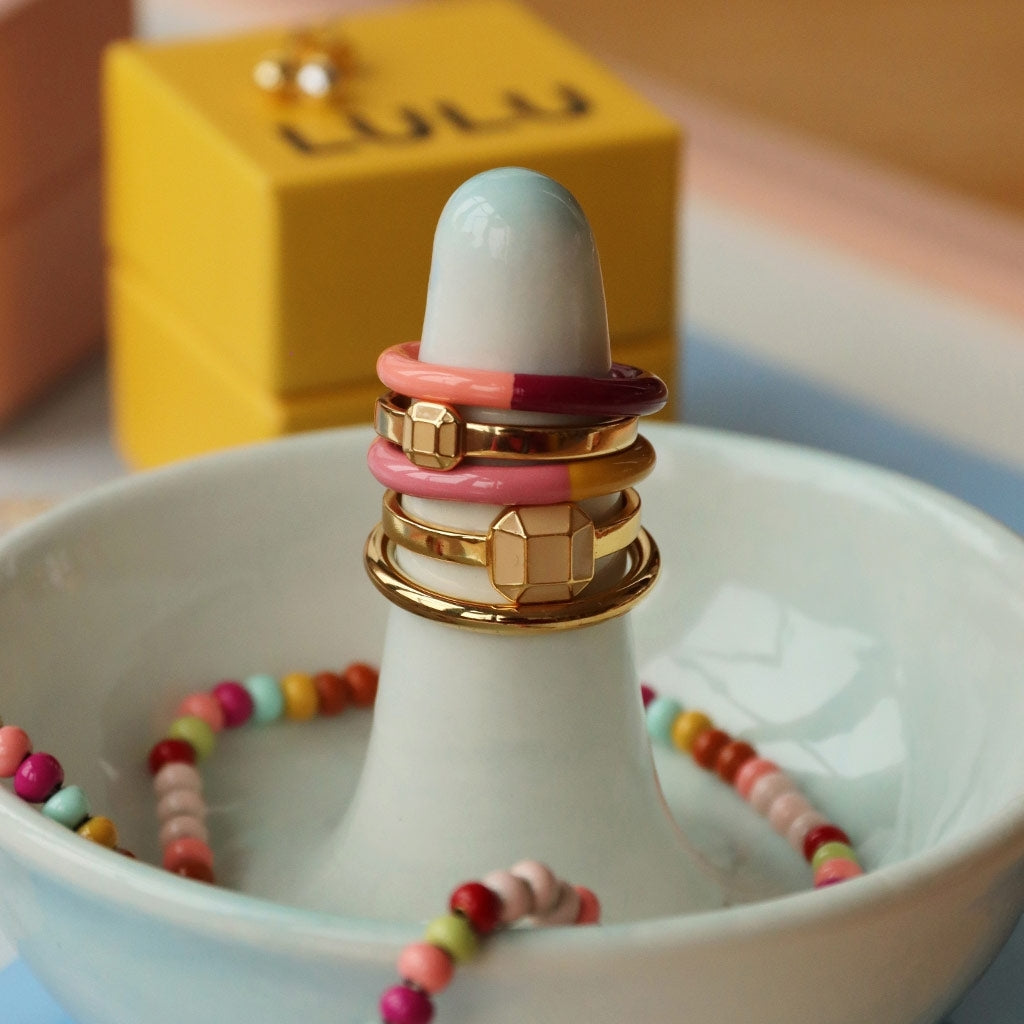 LULU Copenhagen Diamond Ring Small plaqué or Rings Buttercream