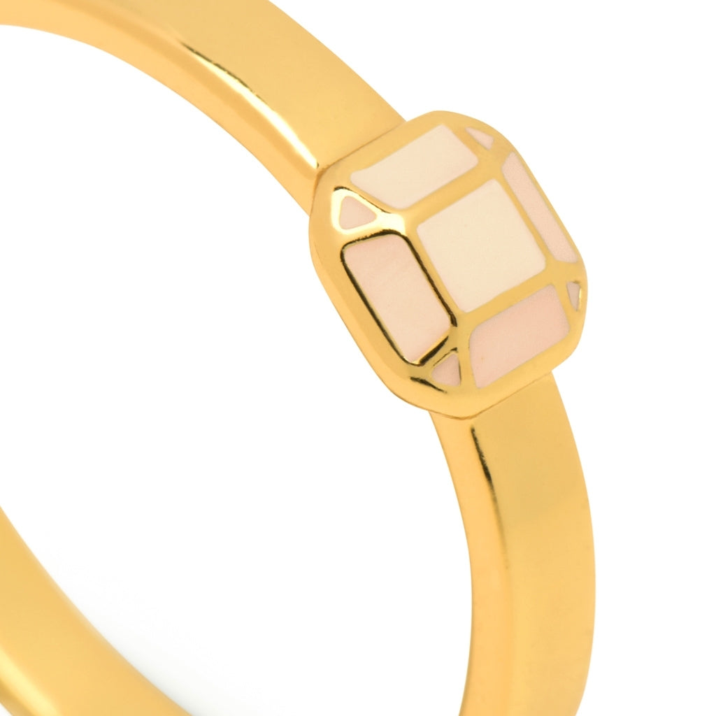 LULU Copenhagen Diamond Ring Small plaqué or Rings Buttercream