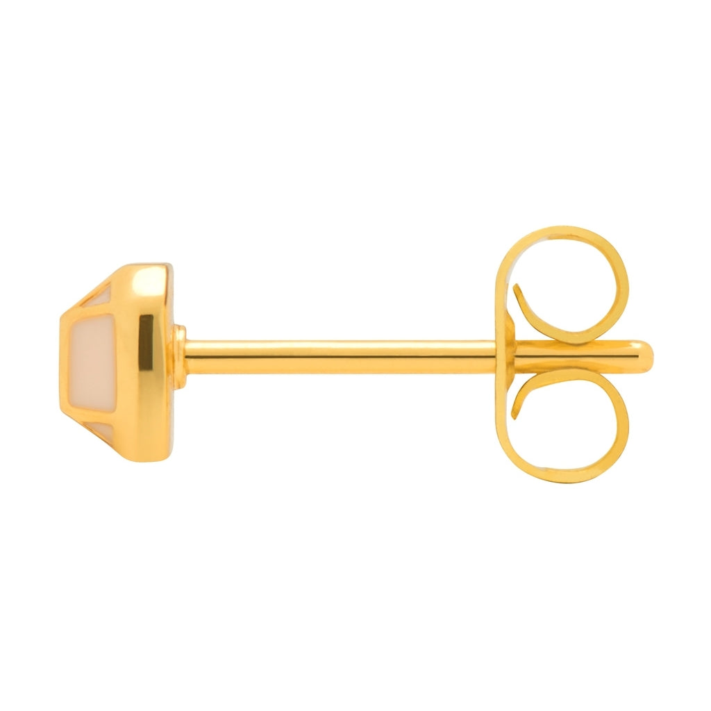 LULU Copenhagen Diamond Small boucle d'oreille 1 pièce plaqué or Ear stud, 1 pcs Buttercream