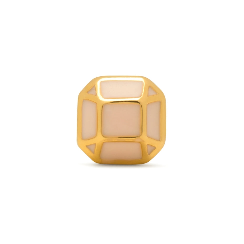 LULU Copenhagen Diamond Small boucle d'oreille 1 pièce plaqué or Ear stud, 1 pcs Buttercream