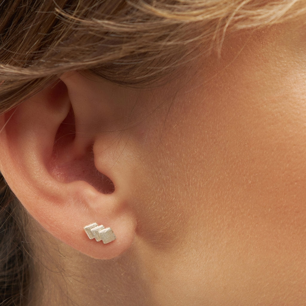 LULU Copenhagen Domino 3 boucle d'oreille 1 pièce Ear stud, 1 pcs Silver