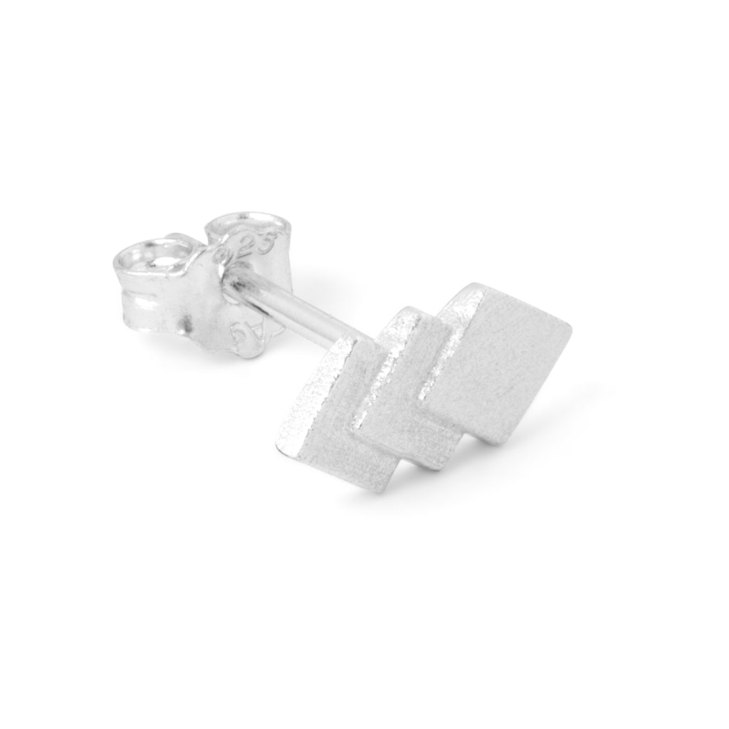 LULU Copenhagen Domino 3 boucle d'oreille 1 pièce Ear stud, 1 pcs Silver