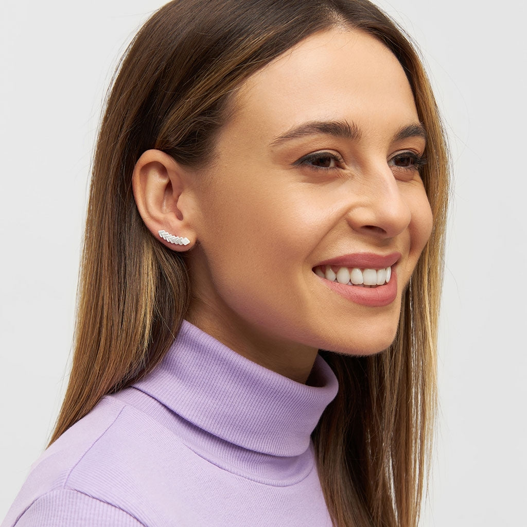 LULU Copenhagen Domino 7 boucle d'oreille 1 pièce Ear stud, 1 pcs Silver