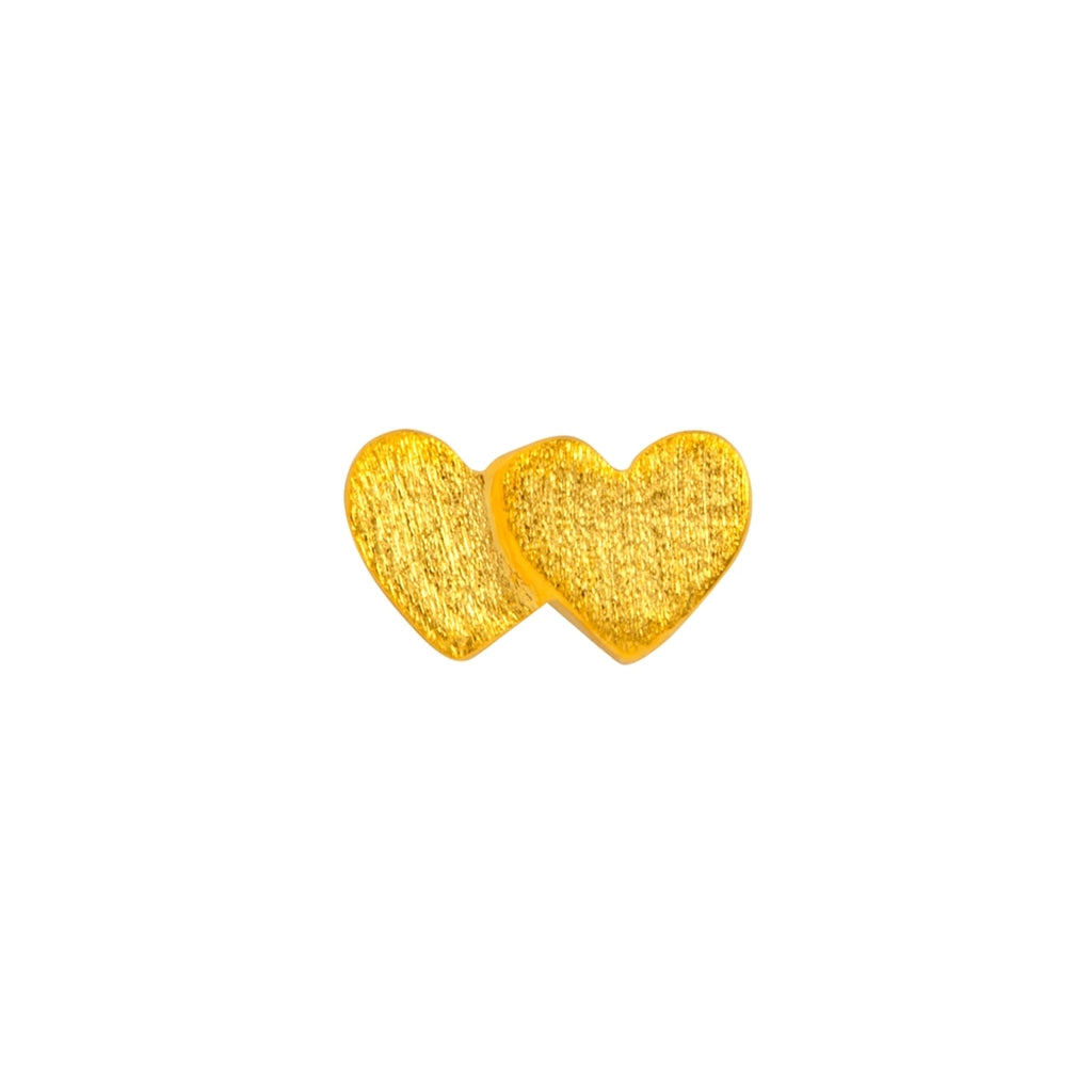 LULU Copenhagen Domino Hearts 2 boucle d'oreille 1 pièce Ear stud, 1 pcs Gold Plated
