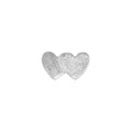 Domino Hearts 2 boucle d'oreille 1 pièce - Silver