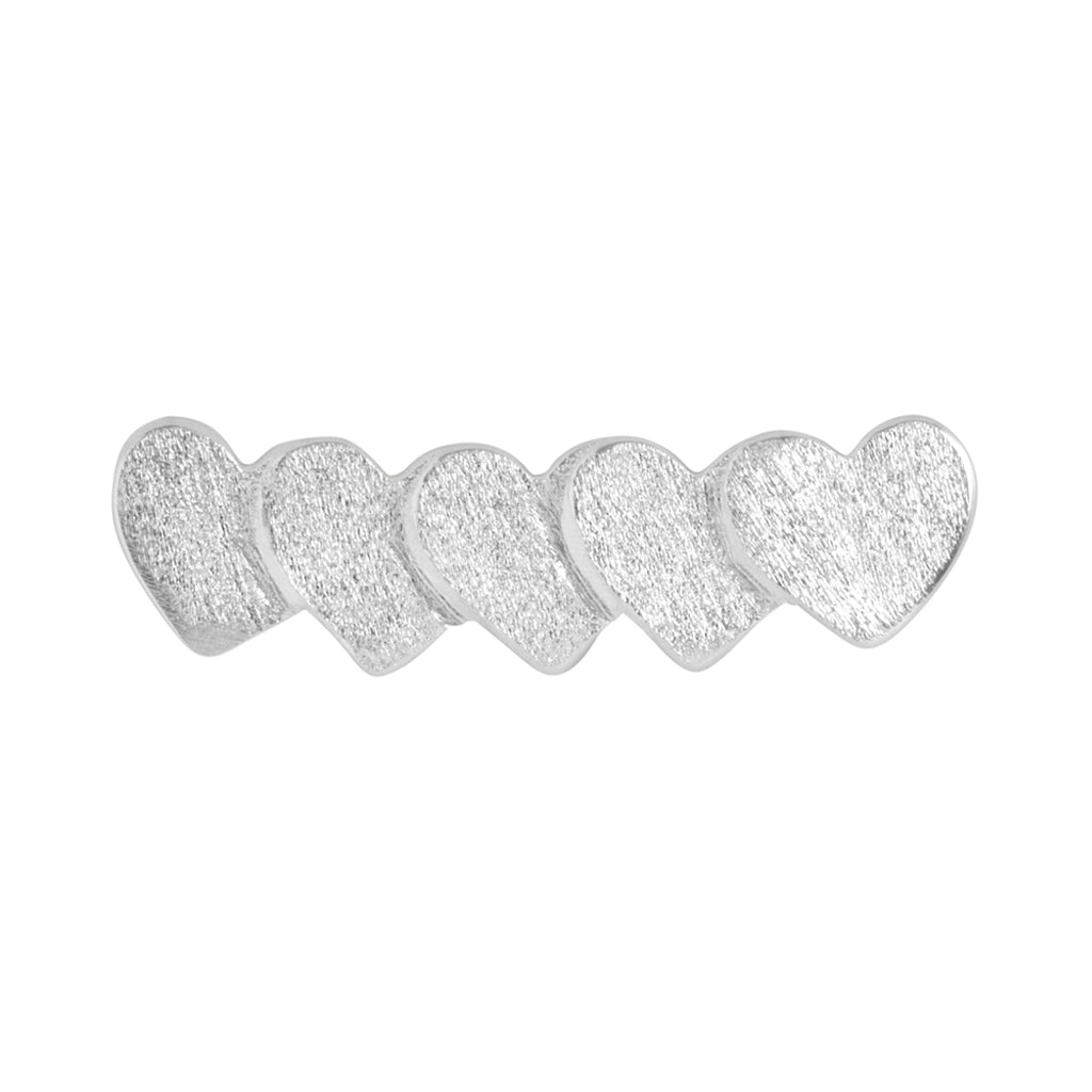 LULU Copenhagen Domino Hearts 5 boucle d'oreille 1 pièce Ear stud, 1 pcs Silver