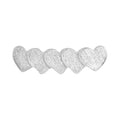 Domino Hearts 5 boucle d'oreille 1 pièce - Silver