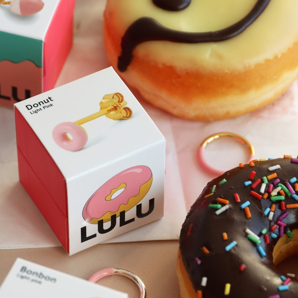 LULU Copenhagen Donut boucle d'oreille 1 pièce Ear stud, 1 pcs Gold Plated